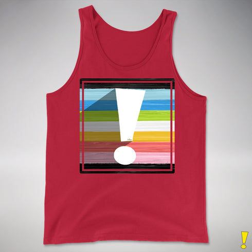Queer Pride Flag Exclamation Point Premium Tank Top
